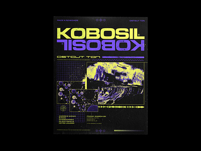 KOBOSIL electronic music poster techno