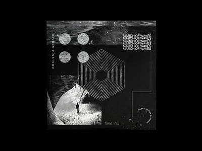 MARCH OF WAVES album art album cover design cover design electronic music music techno underground