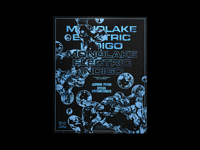 MONOLAKE & ELECTRIC INDIGO electronic music poster poster art posters techno underground