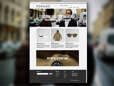 Forage Concept ecommerce fashion web design