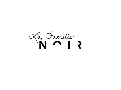 Noir La Famille black dark design handwriting logo logotype minimal modern noir typograpy