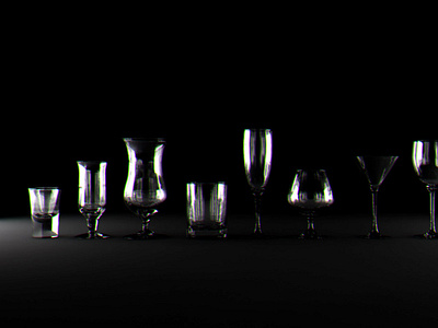 Glass 3D Render