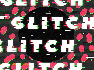Glitch design digital illustration type typography