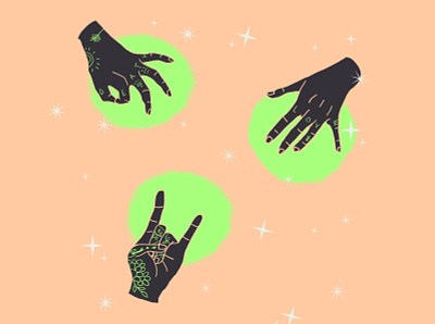 Hands design drawing glowing hand hands hands up illustration ok ps rock stars tattoos