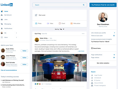 Linkedin redesign challenge design challenge ui uplabs ux