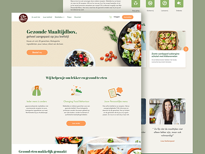 EkoMenu Homepage redesign concept dutch food healthy meal plan mealbox practice ui