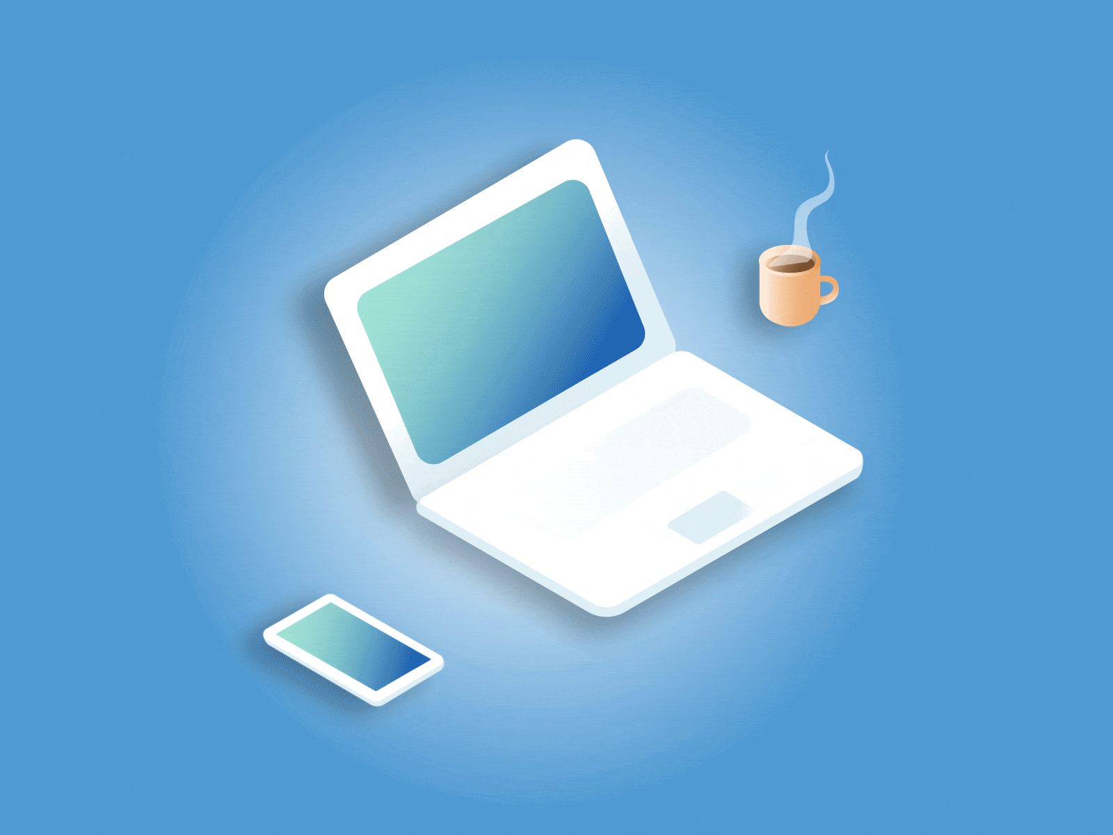 Easy laptop animation adobe after effects adobe illustrator animation easy animation illustration isometric isometric illustration motion design