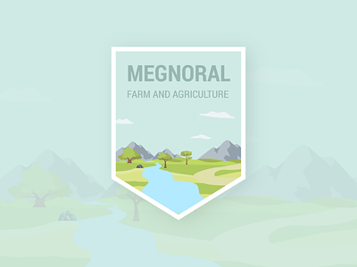 Agriculture Illustration - Landscape branding drawing illustrations landscape logo mockup