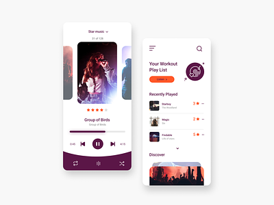 Music Playlist - Figma branding figma freelance designer icon illustration music player pandacraft uiux ux webdesign