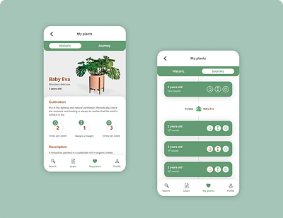 Plant care app care green plant plants ui ux