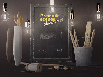 Home Vintage Mockup Scene mockup