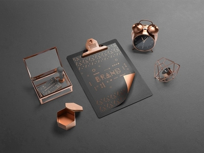 Isometric Branding Mockup Free Scene freebies isometric mockup stationery