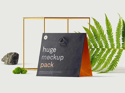 Multi-colored Paper Shopping Bag Mockup freebies mockup shopping