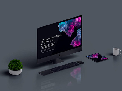 iMac Pro and iPad Pro Mockup freebies imac ipad