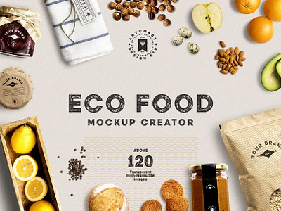 Eco Food Mockup Creator Sample freebies mockup scene creator