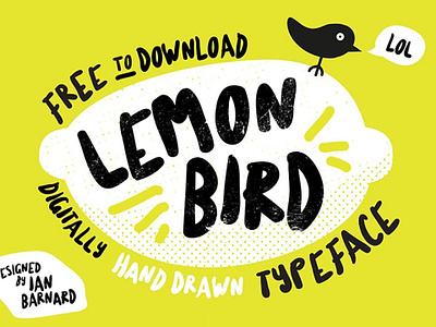 Lemon Bird Font font freebies