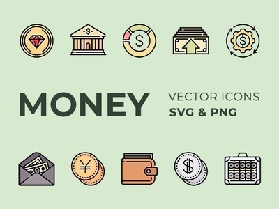 Free Money Vector Icons Set finance freebies icons money