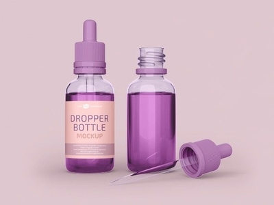 Dropper Bottle Mockup bottle cosmetics freebies medical mockup
