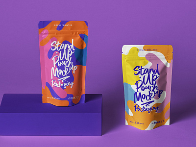 Stand Up Pouch Packaging Mockup Free Psd by Frebie Assets on Dribbble