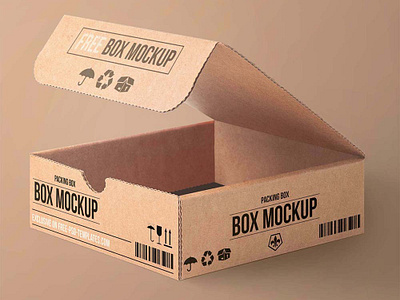 Download Free Carton Packaging Box Mockup by Frebie Assets on Dribbble