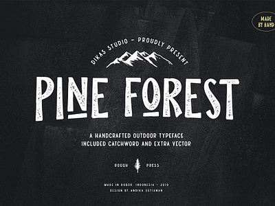 Pine Forest – Outdoor Typeface Free Sample font font design free font freebies