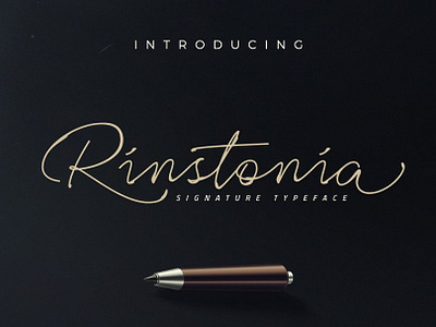 Rinstonia Signature Font font freebies