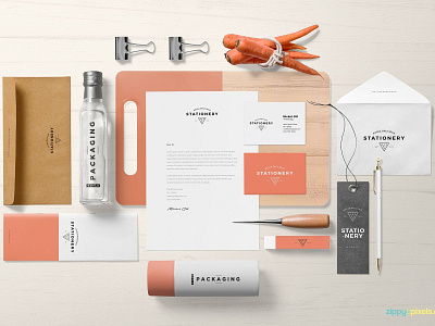 Gorgeous Branding Mockup Scene Free PSD freebies mockup stationery