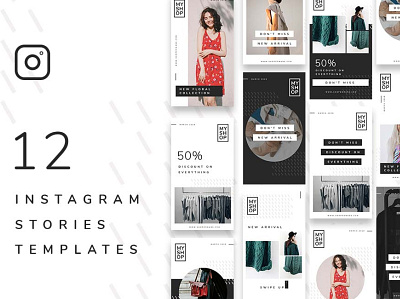 12 Shop Instagram Stories Template freebies instagram stories instagram templates shopping template