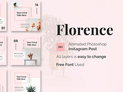 Florence Instagram Template Free PSD freebies instagram stories instagram templates