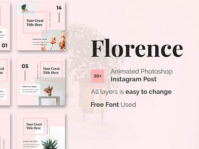 Florence Instagram Template Free PSD