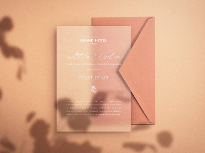 Save the Date - Paper Mockup Free PSD freebies invitation card mockup