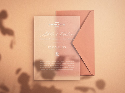 Save the Date - Paper Mockup Free PSD