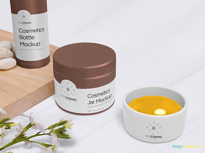 Cosmetic Bottle Mockup Free PSD cosmetic mockup cosmetic packaging freebies jar mockup zippypixel