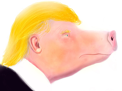 Trump animals character editorial illustration illustration politics trump