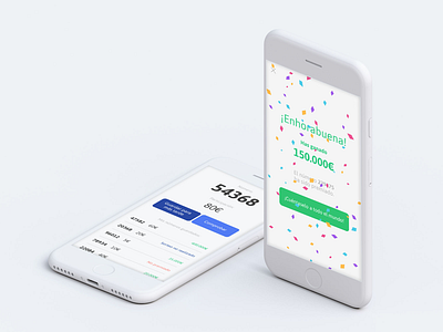 iPremio App app confetti design interface ios iphone lottery mobile money ui ux win