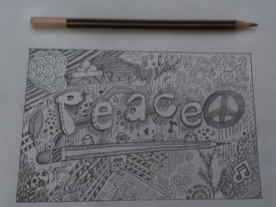 Peace art pencil drawing peace