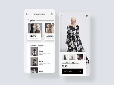 Arabia Fashion app branding minimal shopping trending