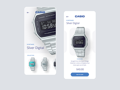 Do you remember your first Casio? app branding clean figma layout simple ui