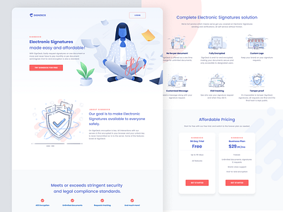 SignDeck Homepage concept branding clean ui homepage illustration landingpage layout product web