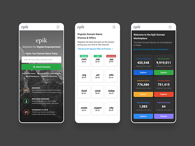 Epik Responsive Homepage Design