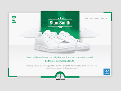 Stan Smith - Adidas adidas clean green home homepage landing layout shoes shopping stan smith