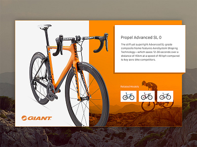 Product View bikes clean design giant orange popup product view simple