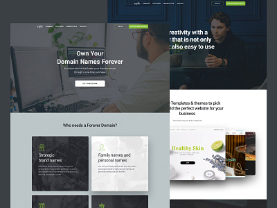 Landing Pages clean design domains homepage landing landing page layout ui