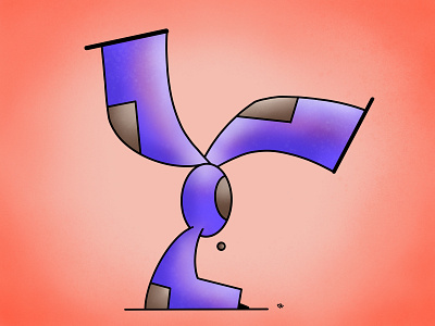 #2: Forearm Stand (Pincha Mayurasana) design illustration minimal procreate yoga