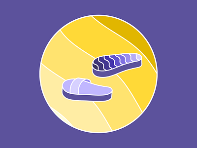 Sandals On Sand branding illustration logo minimal procreate surf