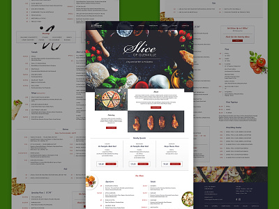 Slice Of Glenville adobe xd design concept italian food menu one page site pizza pizzaria prototype website design