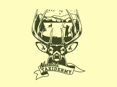 Natalie's Taxidermy apparel bow deer forest hunter illusrator taxidermy