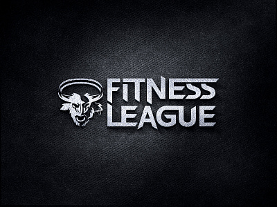 Fitness League concept crossfit fitness illustrator kettlebell logo minotaur mockup photoshop
