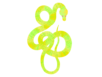 (Un)Ripe Banana Snake animal animal illustration apple pencil bold colour bold colour palette bright color bright colour palette collage color study design green illustration illustrator nature procreate procreate drawing procreate illustration texture yellow