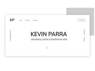 KP - Kevin Parra portafolio design minimalist portafolio typography website